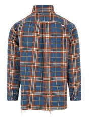 Camicia Raw Edge Plaid SSSTUFFF Uomo - Blue
