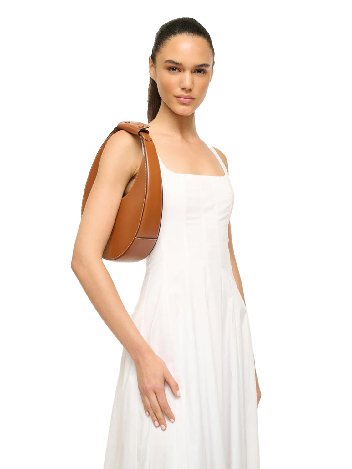 Borsa a mano Moon Tote STAUD Donna - Marrone