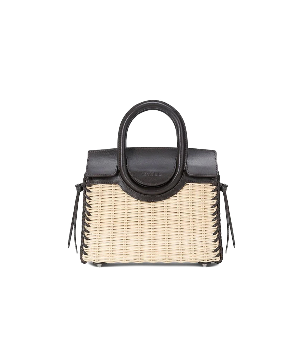 Borsa a mano con tracolla Maude Mini Wicker Carryall STAUD Donna - Marrone