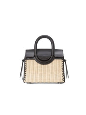 Borsa a mano con tracolla Maude Mini Wicker Carryall STAUD Donna - Marrone