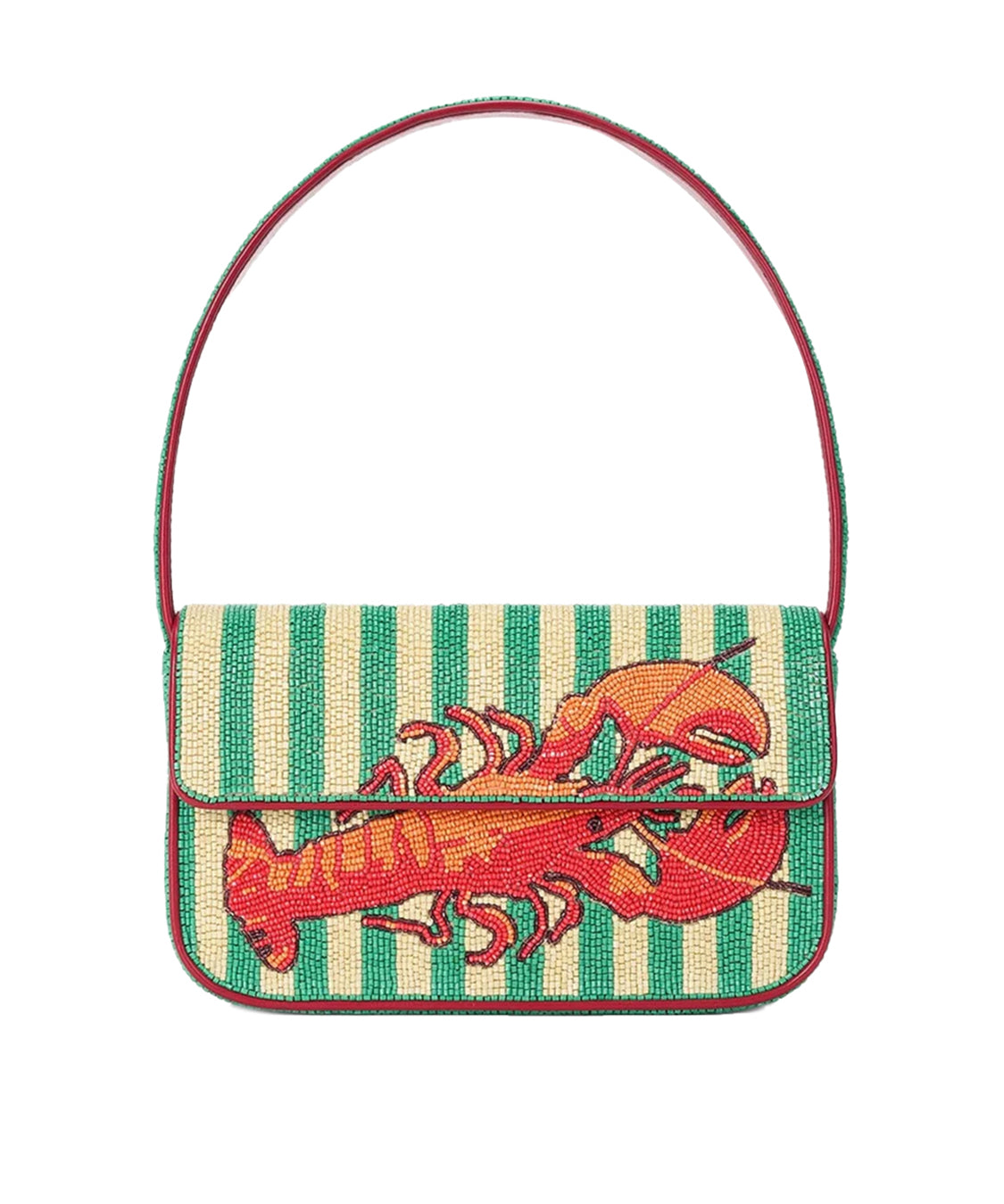 Borsa a spalla Tommy Beaded Summer Lobster STAUD Donna - Multicolore
