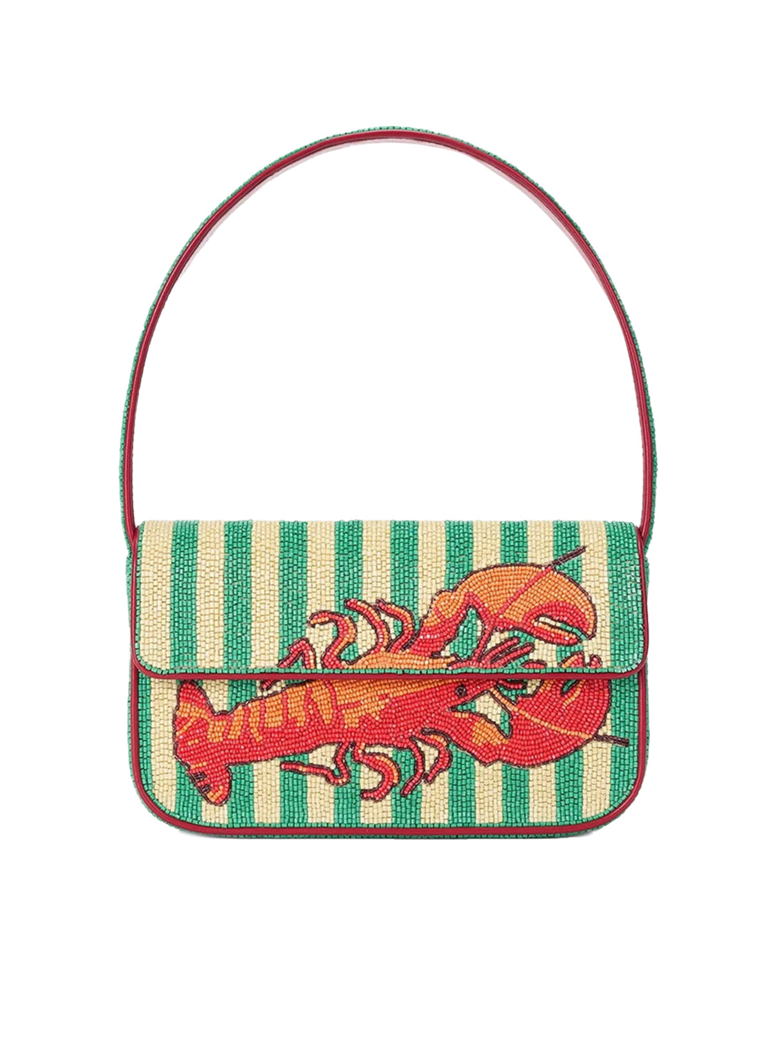 Borsa a spalla Tommy Beaded Summer Lobster STAUD Donna - Multicolore