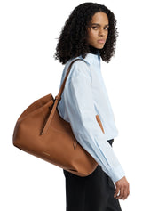 Borsa a spalla Barra Tote Grain STRATHBERRY Donna - Marrone