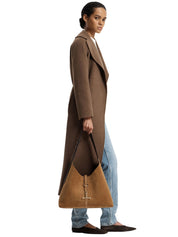 Borsa a spalla Kite Hobo Maxi Suede Bi STRATHBERRY Donna - Toffee/Espresso
