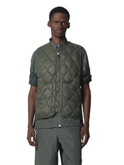 Gilet Military V Neck W-Zip Down TAION Unisex - Verde