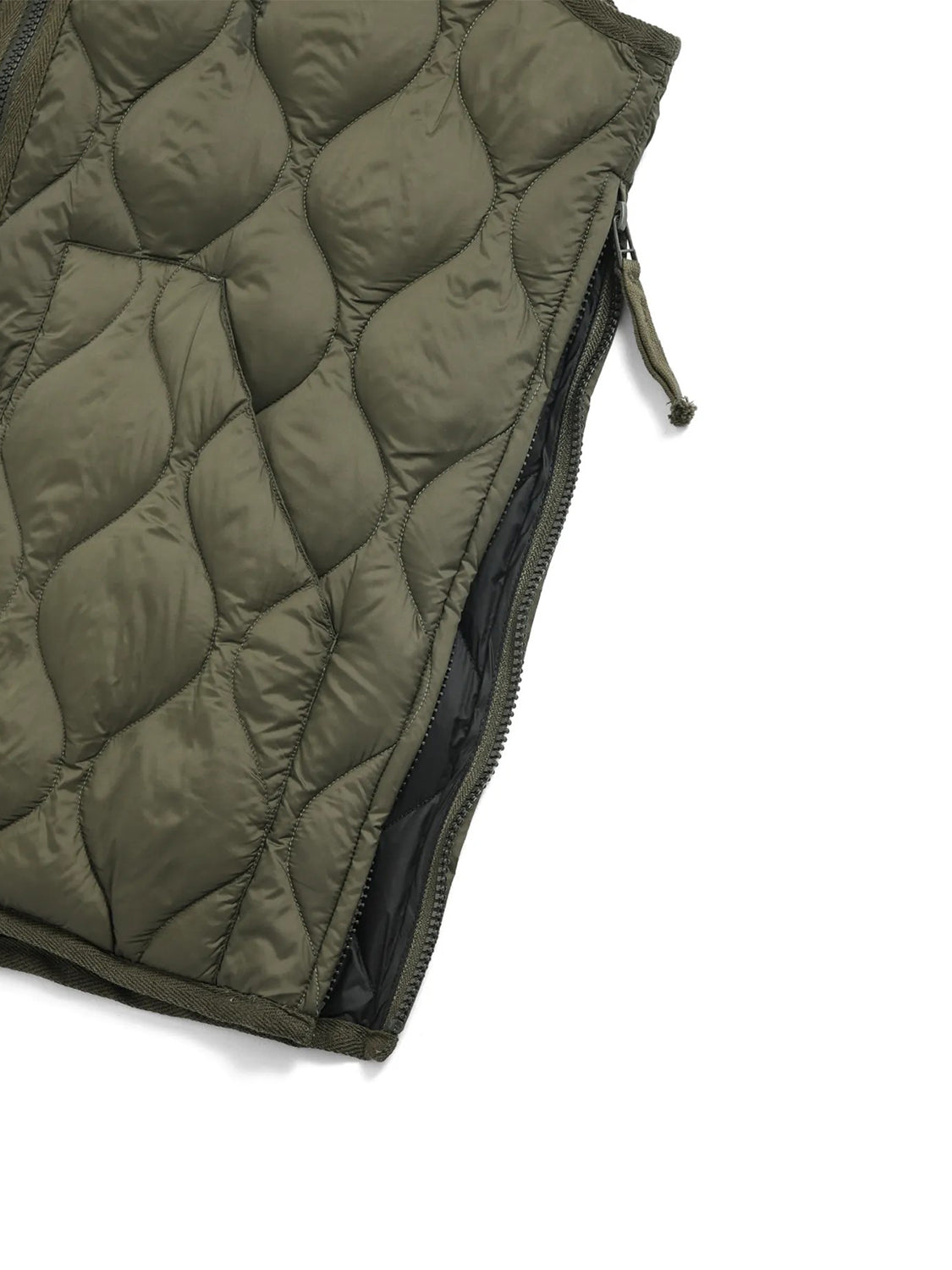 Gilet Military V Neck W-Zip Down TAION Unisex - Verde