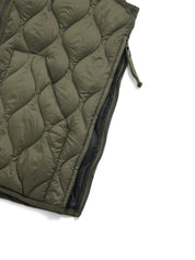 Gilet Military V Neck W-Zip Down TAION Unisex - Verde