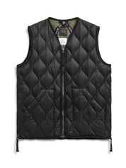 Gilet Military V Neck W-Zip Down TAION Unisex - Nero