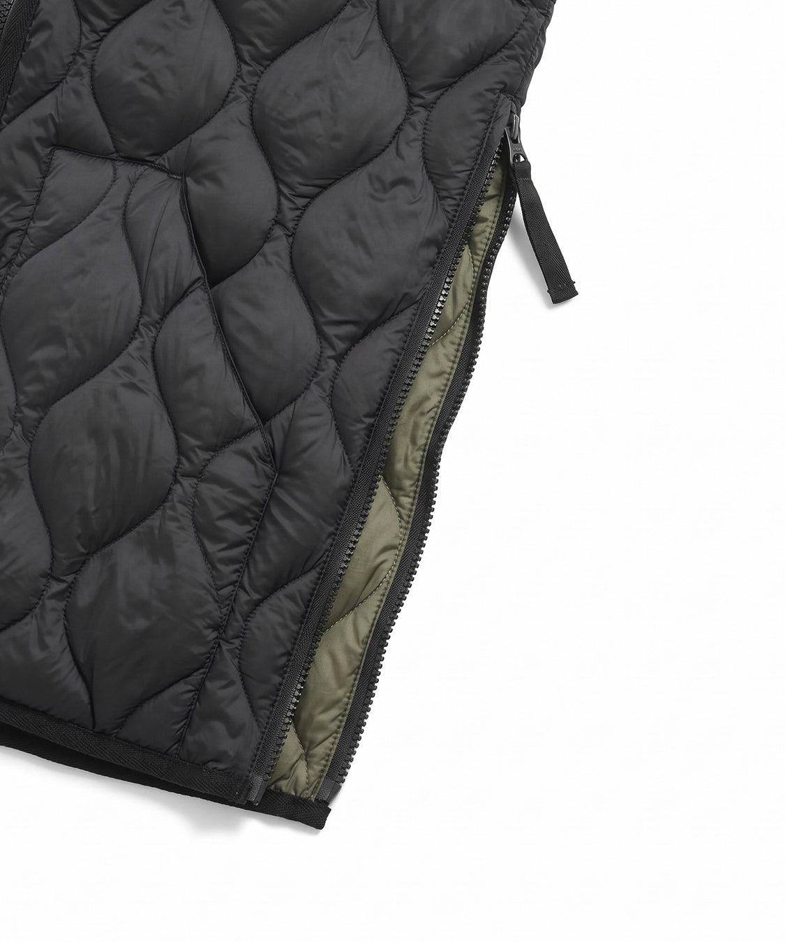 Gilet Military V Neck W-Zip Down TAION Unisex - Nero