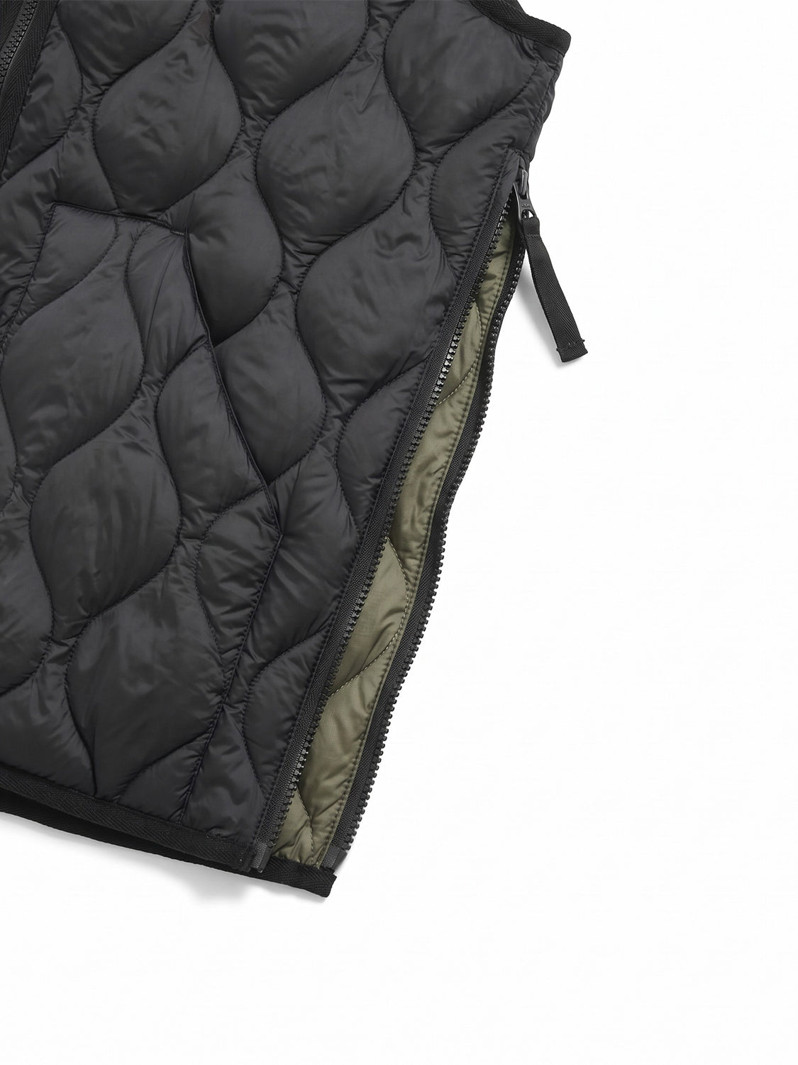 Gilet Military V Neck W-Zip Down TAION Unisex - Nero