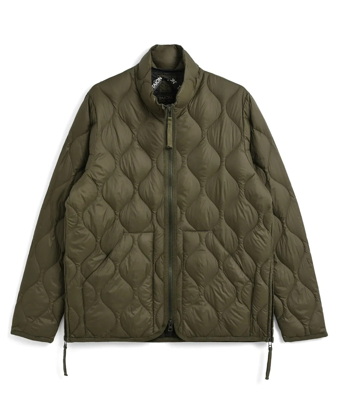 Giubbotto Military Hi Neck W-Zip Down TAION Unisex - Verde