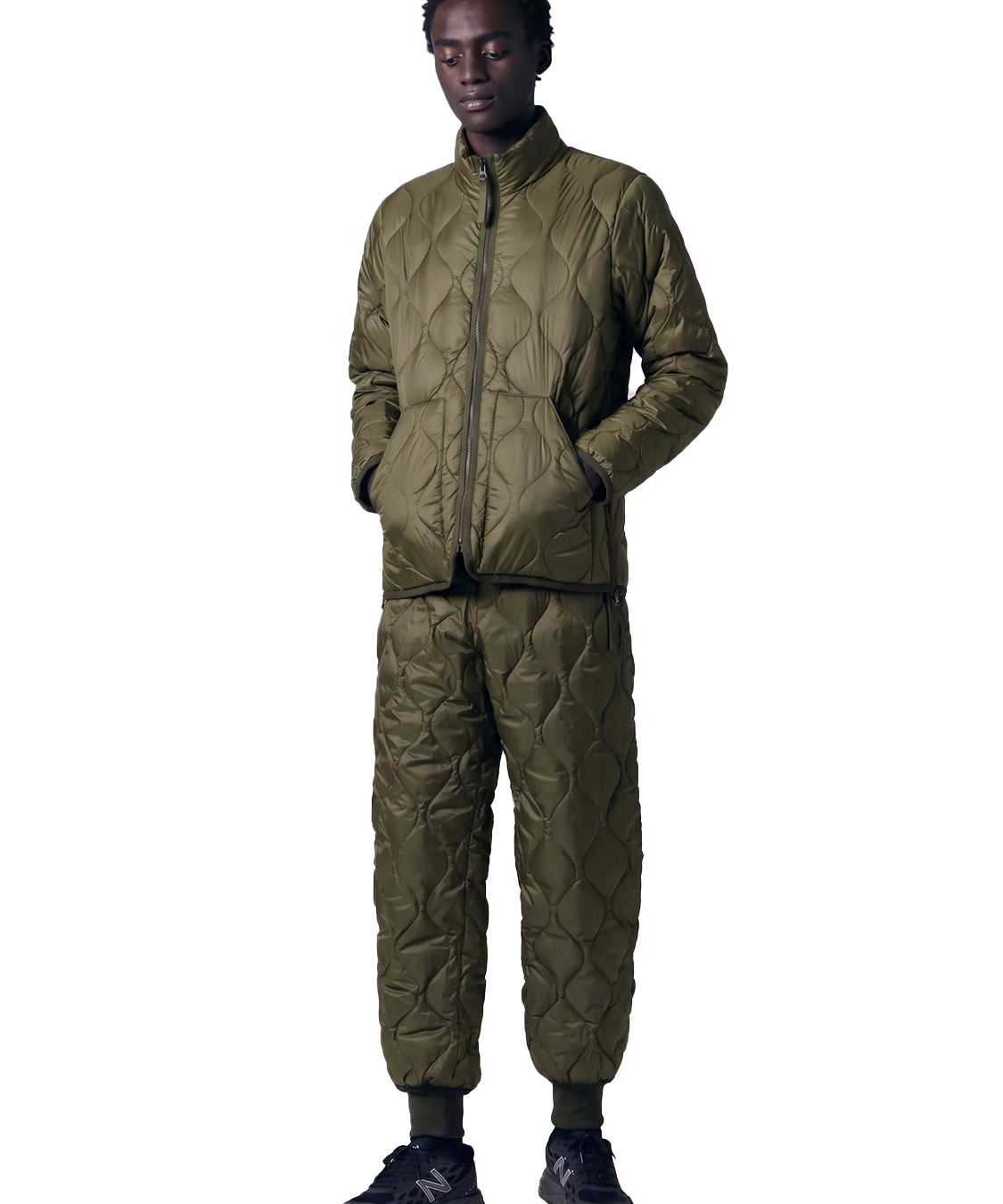 Giubbotto Military Hi Neck W-Zip Down TAION Unisex - Verde