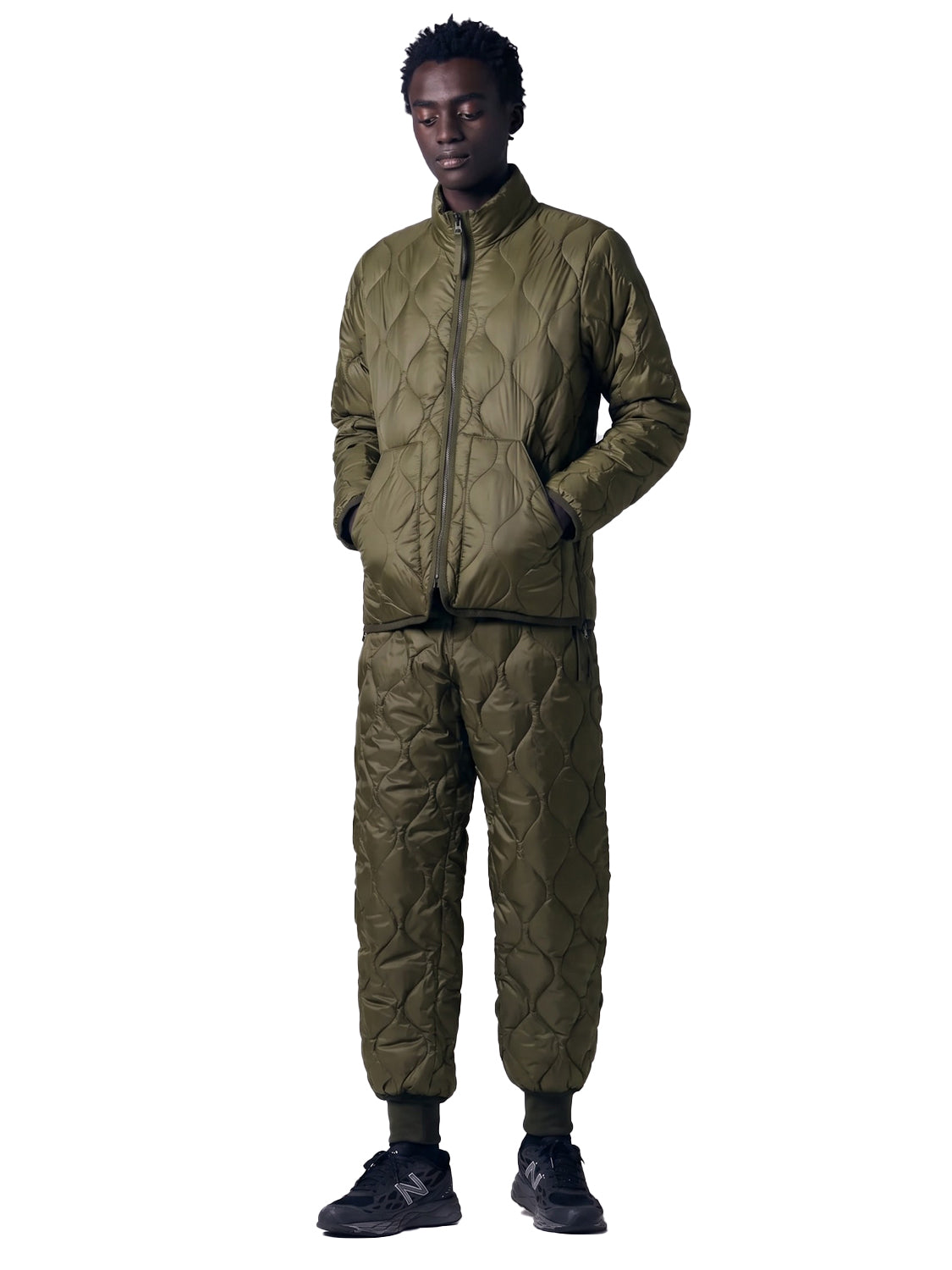 Giubbotto Military Hi Neck W-Zip Down TAION Unisex - Verde
