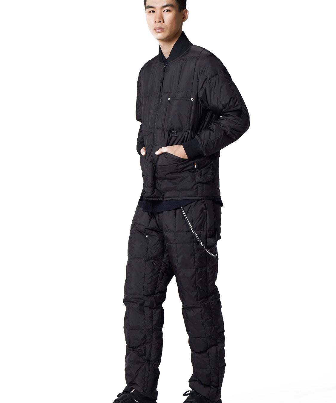 Giubbotto Work W-Zip Rib Down TAION Unisex - Nero
