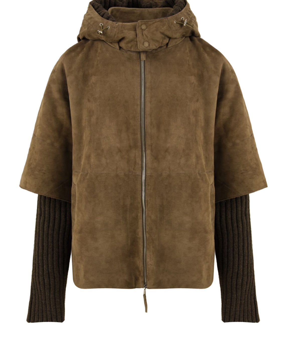 Giubbotto Alaska suede sfoderabile THE JACKIE LEATHERS Donna - Verde