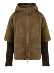Giubbotto Alaska suede sfoderabile THE JACKIE LEATHERS Donna - Verde