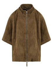 Giubbotto Alaska suede sfoderabile THE JACKIE LEATHERS Donna - Verde