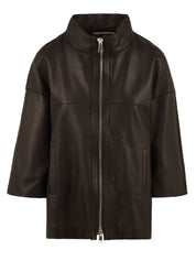 Giubbotto Cinthia bonded anilineTHE JACKIE LEATHERS Donna - Marrone