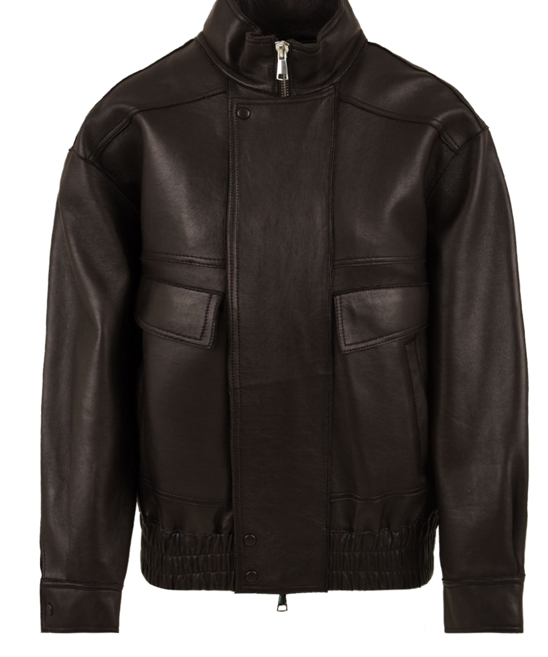 Giubbotto Droite bonded plongèe THE JACKIE LEATHERS Donna - Marrone