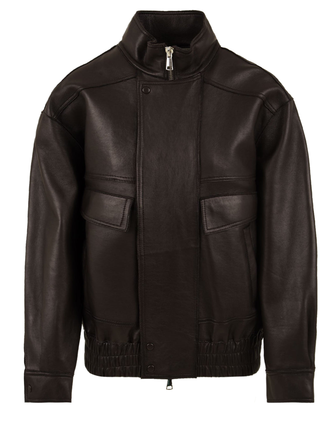 Giubbotto Droite bonded plongèe THE JACKIE LEATHERS Donna - Marrone