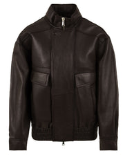 Giubbotto Droite bonded plongèe THE JACKIE LEATHERS Donna - Marrone