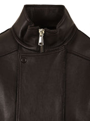 Giubbotto Droite bonded plongèe THE JACKIE LEATHERS Donna - Marrone