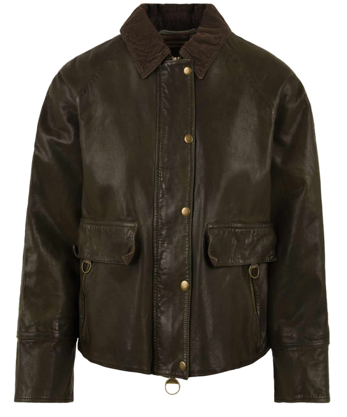 Giubbotto Glamis Vegt grainy leather THE JACKIE LEATHERS Donna - Verde