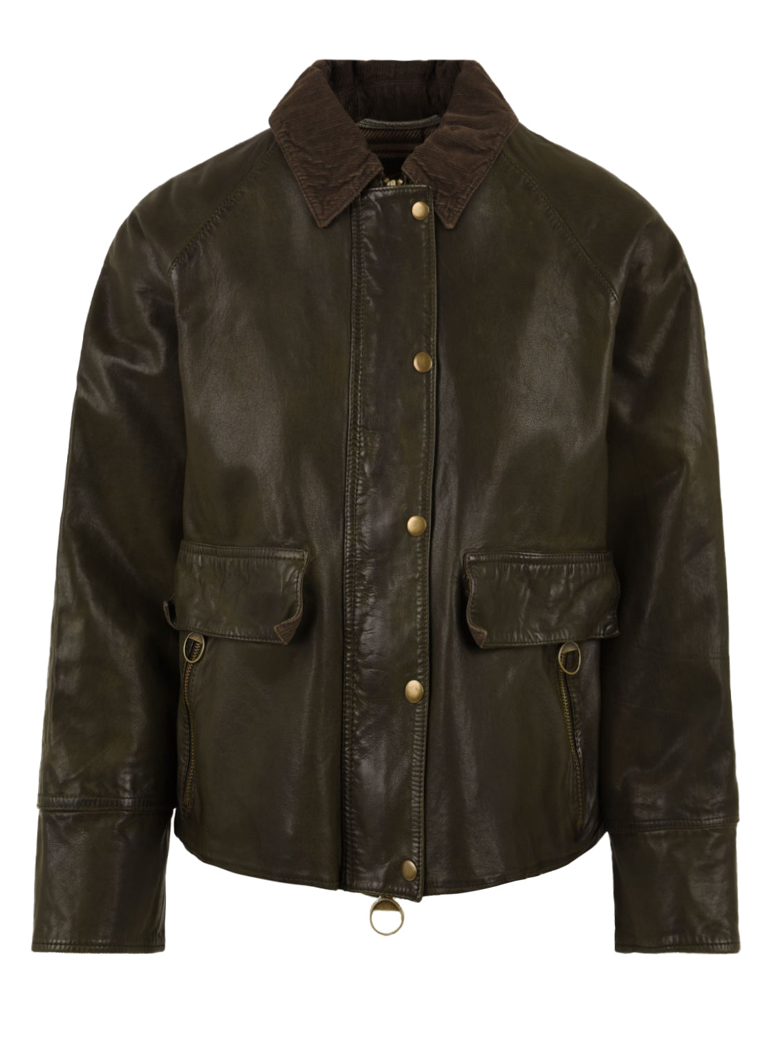 Giubbotto Glamis Vegt grainy leather THE JACKIE LEATHERS Donna - Verde