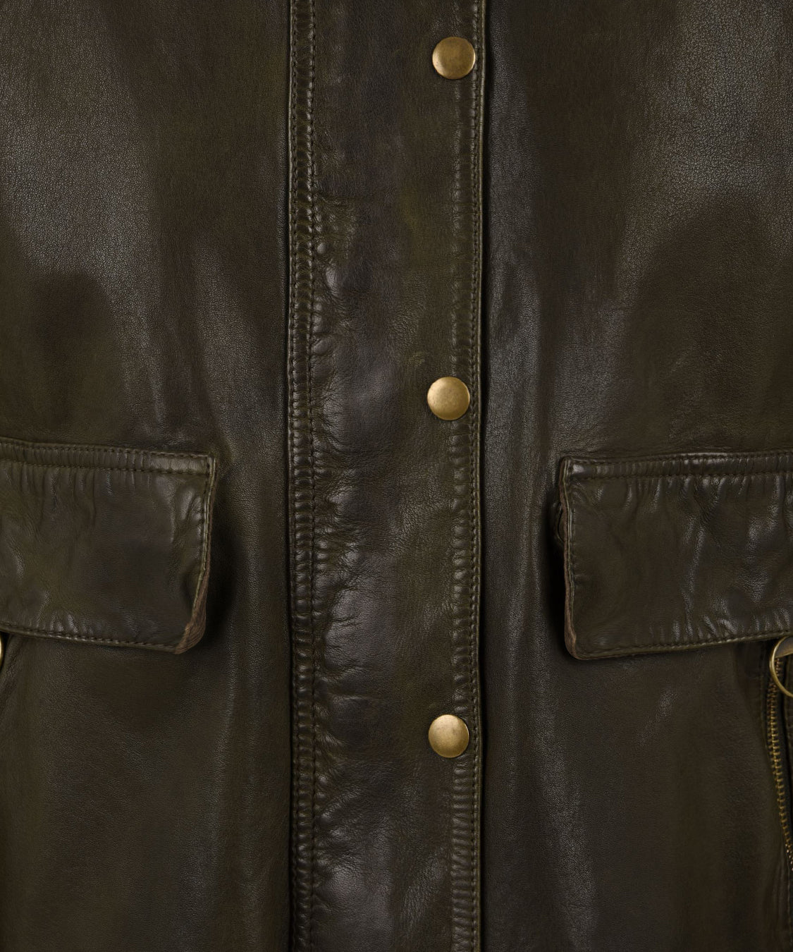 Giubbotto Glamis Vegt grainy leather THE JACKIE LEATHERS Donna - Verde