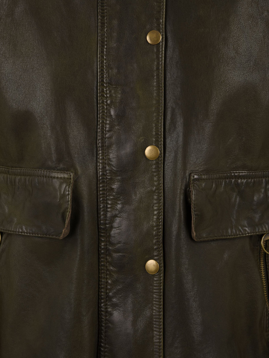 Giubbotto Glamis Vegt grainy leather THE JACKIE LEATHERS Donna - Verde