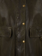 Giubbotto Glamis Vegt grainy leather THE JACKIE LEATHERS Donna - Verde