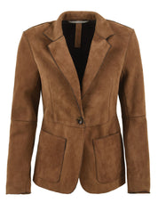 Giubbotto Lucilla Gsac bonded suede THE JACKIE LEATHERS Donna - Marrone
