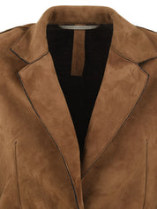 Giubbotto Lucilla Gsac bonded suede THE JACKIE LEATHERS Donna - Marrone