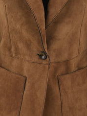 Giubbotto Lucilla Gsac bonded suede THE JACKIE LEATHERS Donna - Marrone