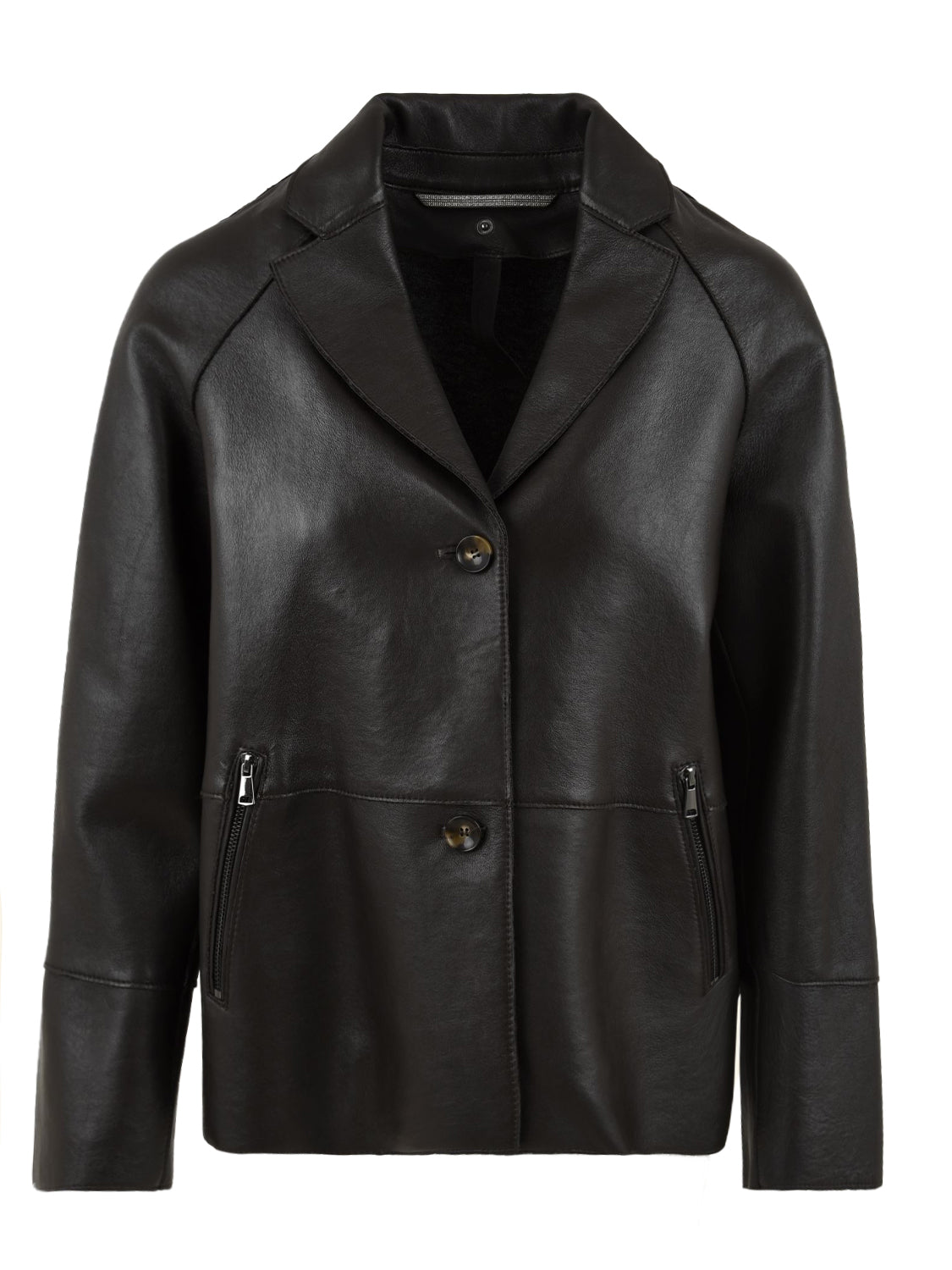 Giubbotto Sun con davantino in maglia staccabile con cappuccio THE JACKIE LEATHERS Donna - Marrone