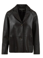 Giubbotto Sun con davantino in maglia staccabile con cappuccio THE JACKIE LEATHERS Donna - Marrone