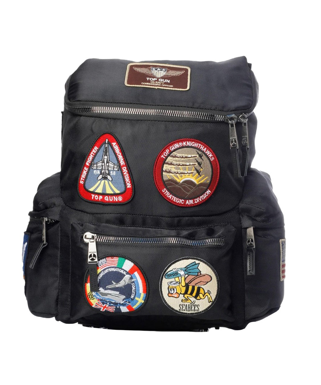Zaino con patch TOP GUN Unisex - Nero