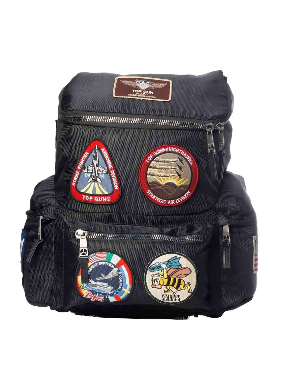 Zaino con patch TOP GUN Unisex - Nero