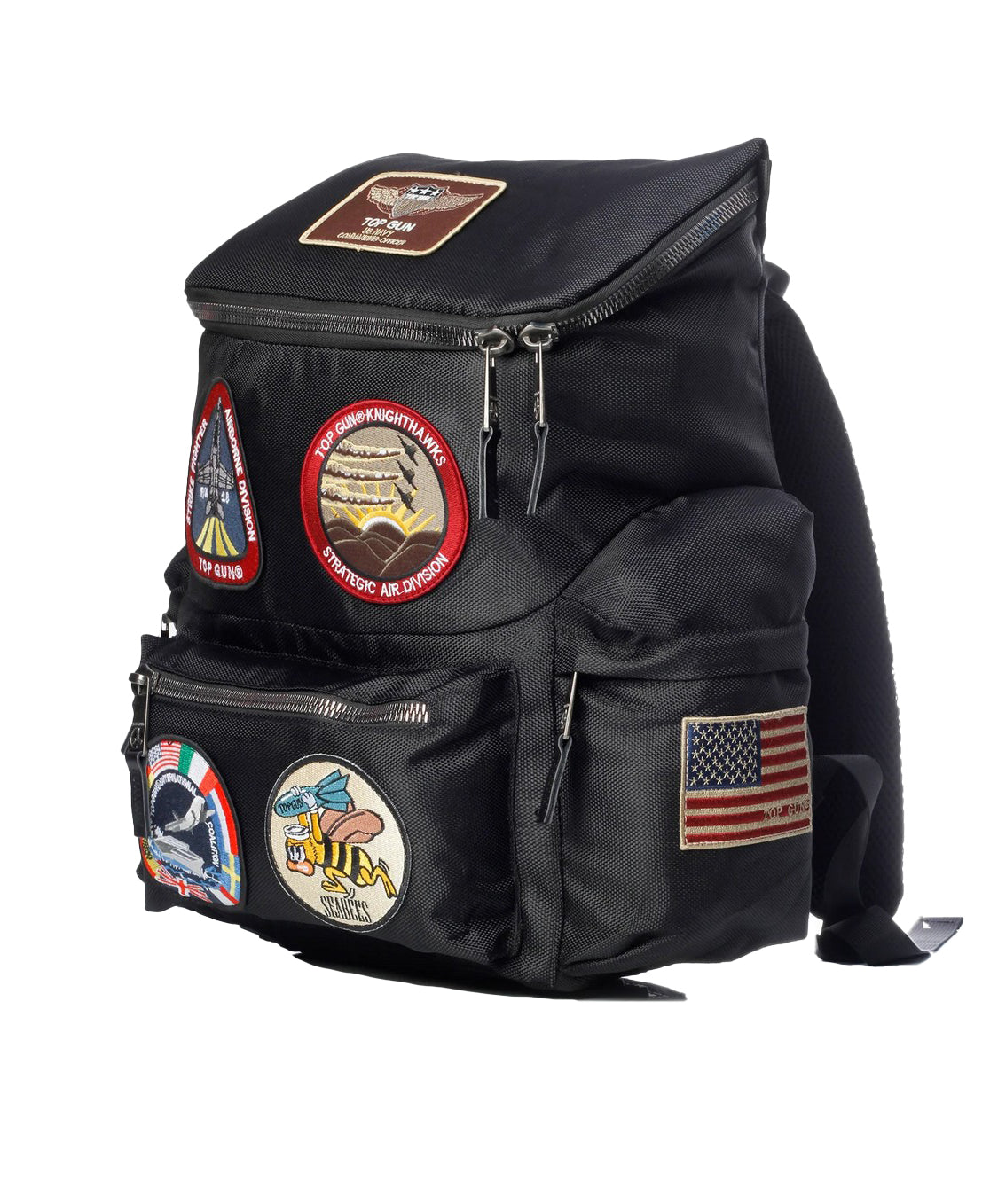Zaino con patch TOP GUN Unisex - Nero