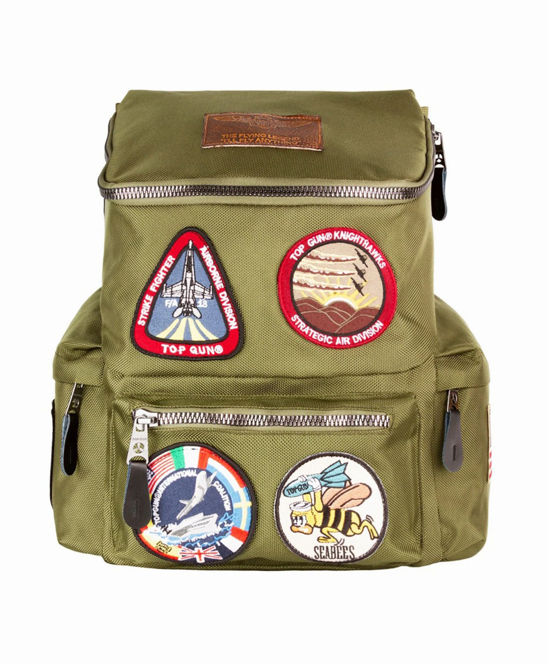 Zaino con patch TOP GUN Unisex - Verde