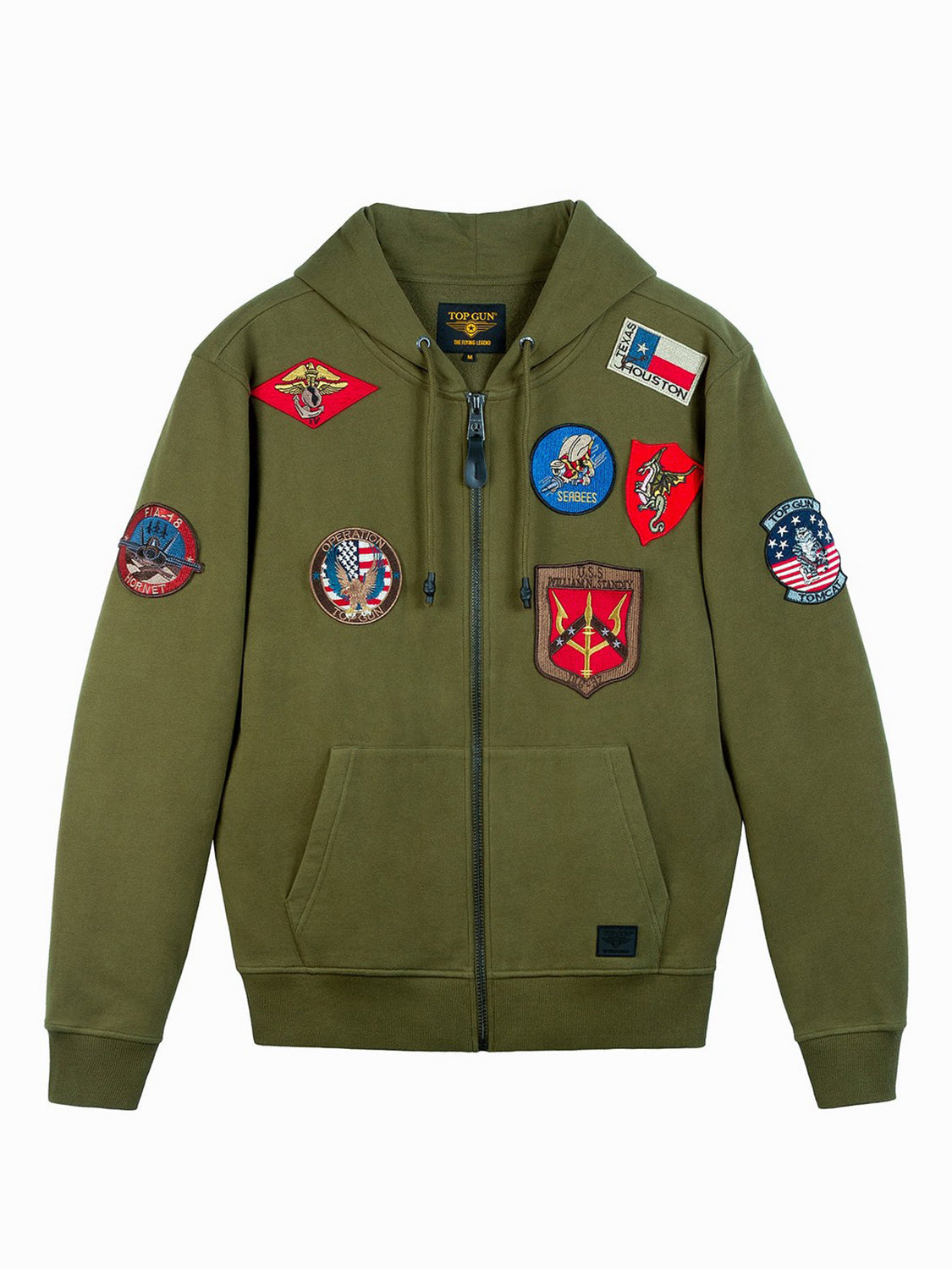 Felpa Classic patch TOP GUN Uomo - Verde