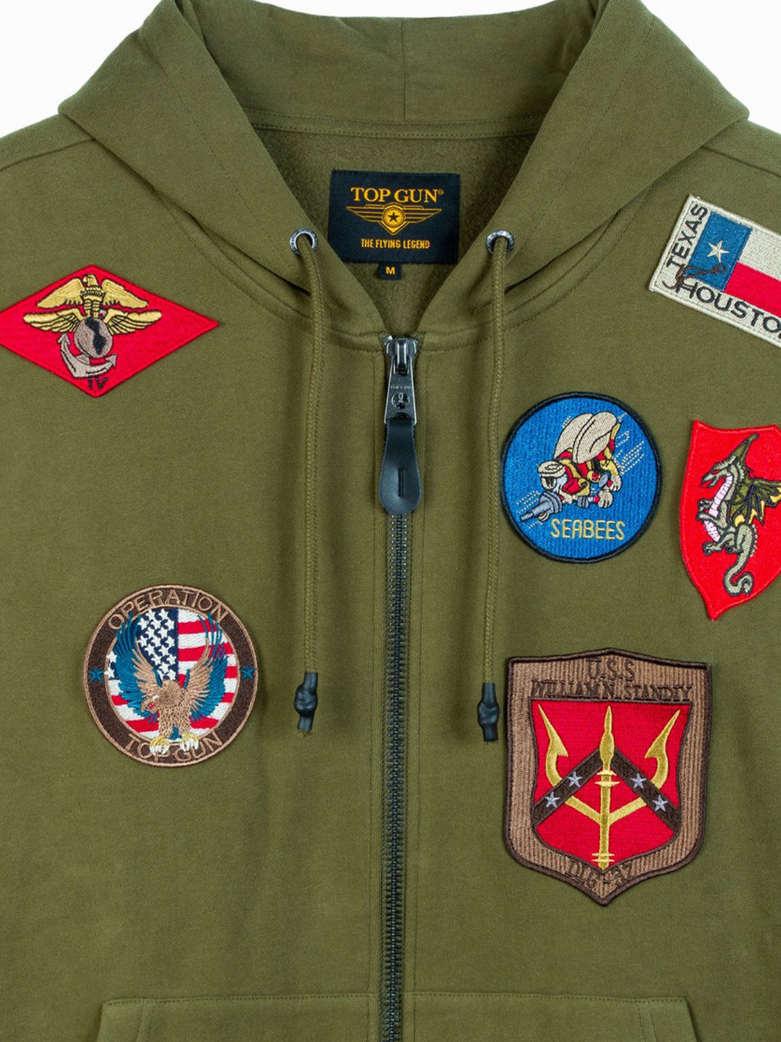 Felpa Classic patch TOP GUN Uomo - Verde