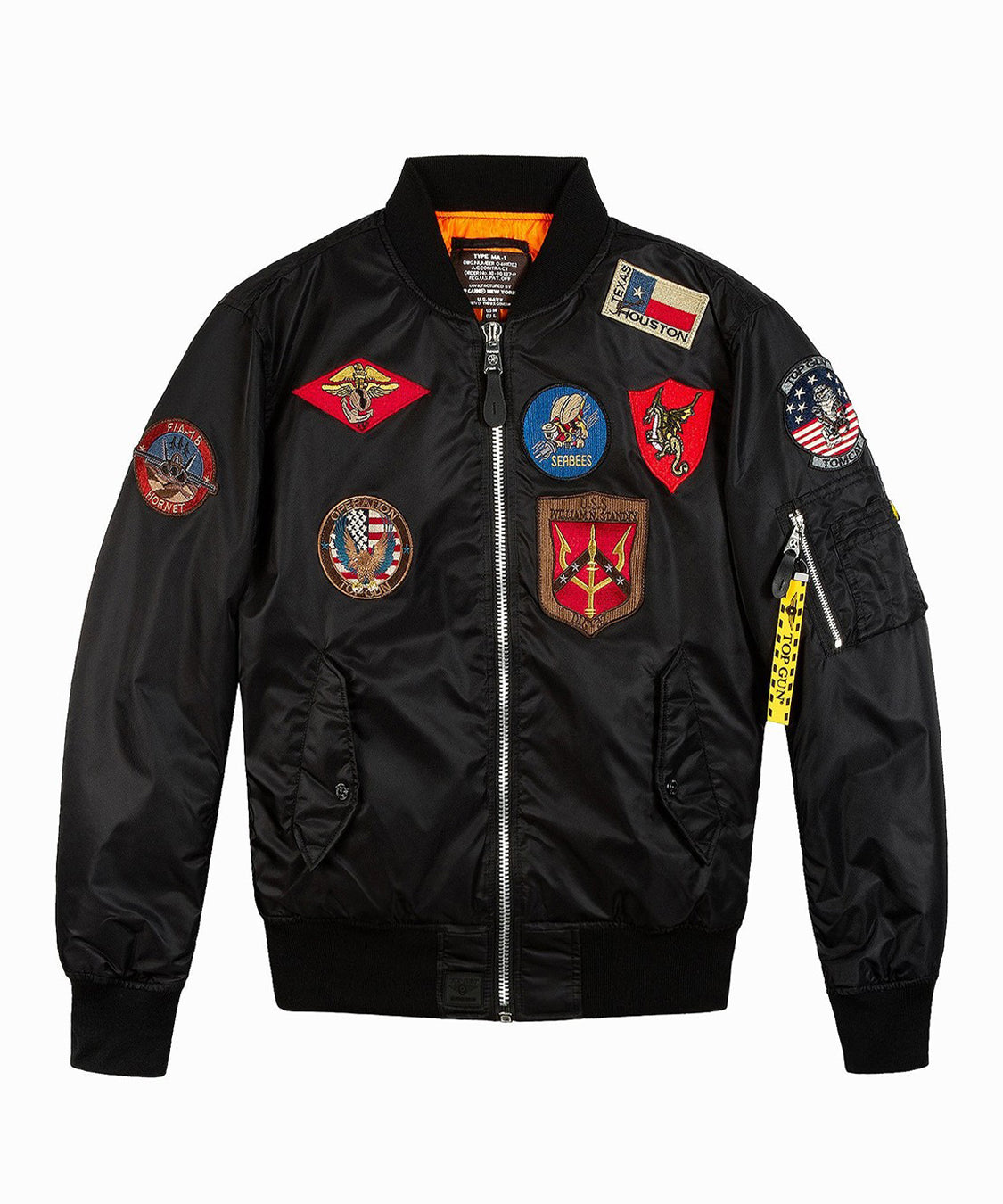 Bomber MA-1 con patch TOP GUN Uomo - Nero