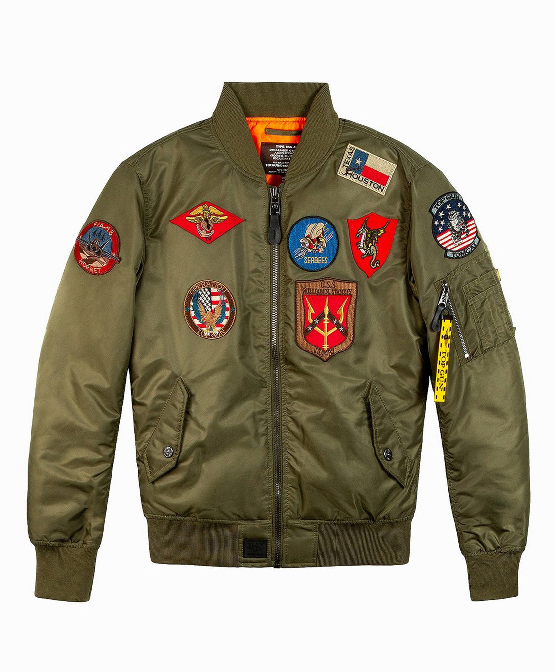 Bomber MA-1 con patch TOP GUN Uomo - Verde