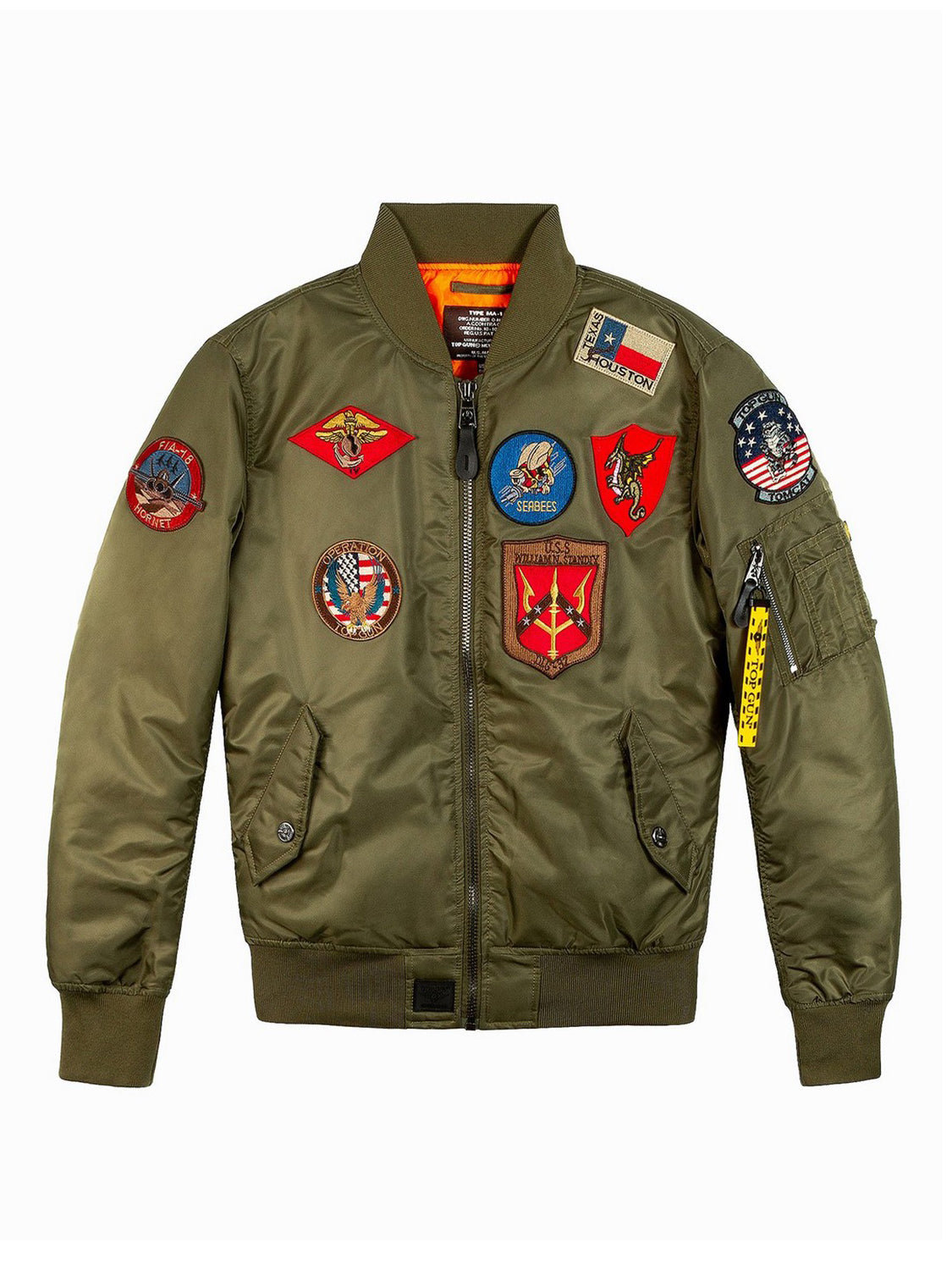 Bomber MA-1 con patch TOP GUN Uomo - Verde