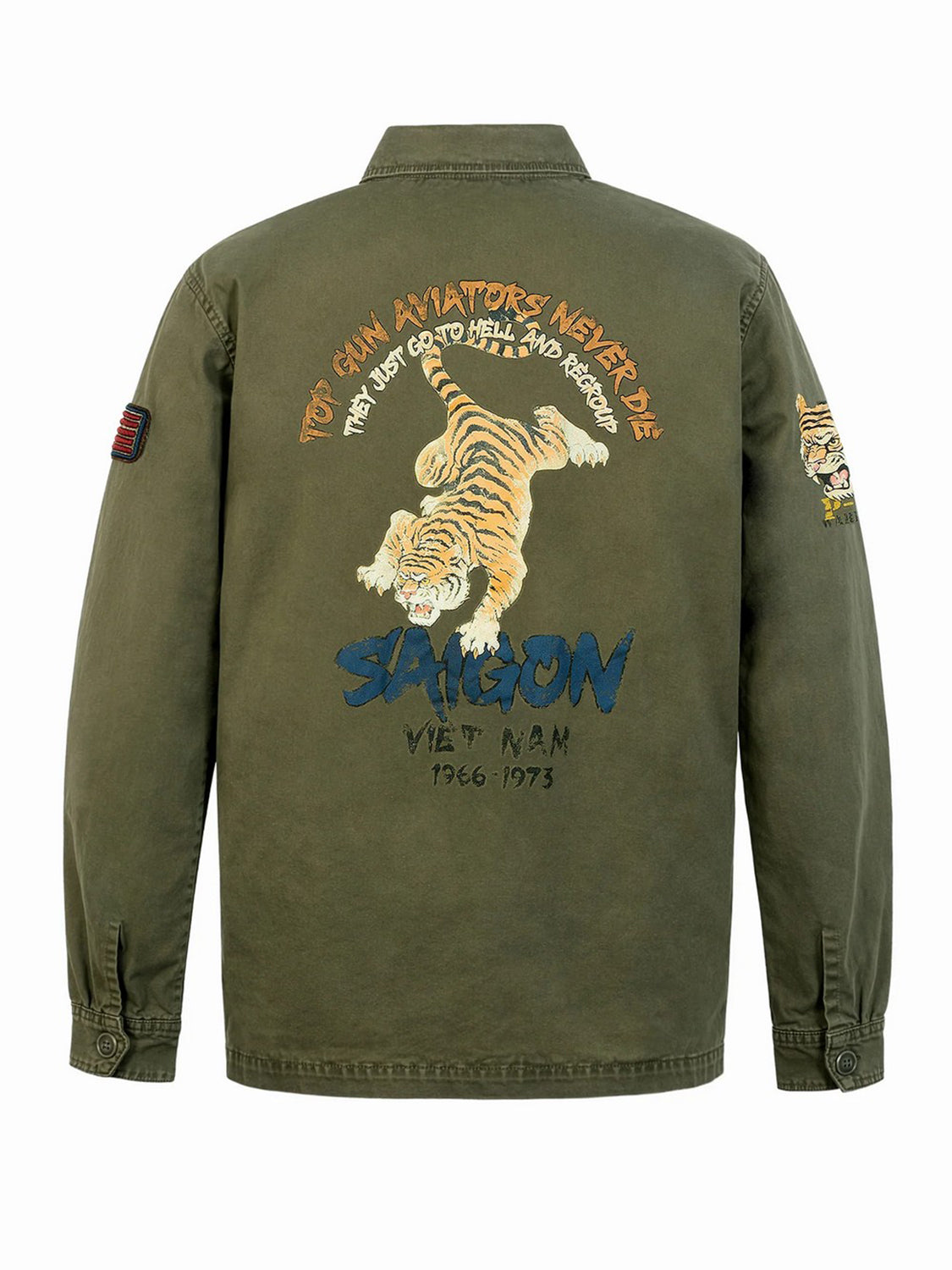 Camicia Military TOP GUN Uomo - Verde