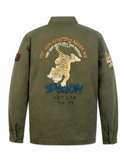 Camicia Military TOP GUN Uomo - Verde