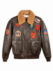 Giubbotto leather jacket TOP GUN Uomo - Marrone