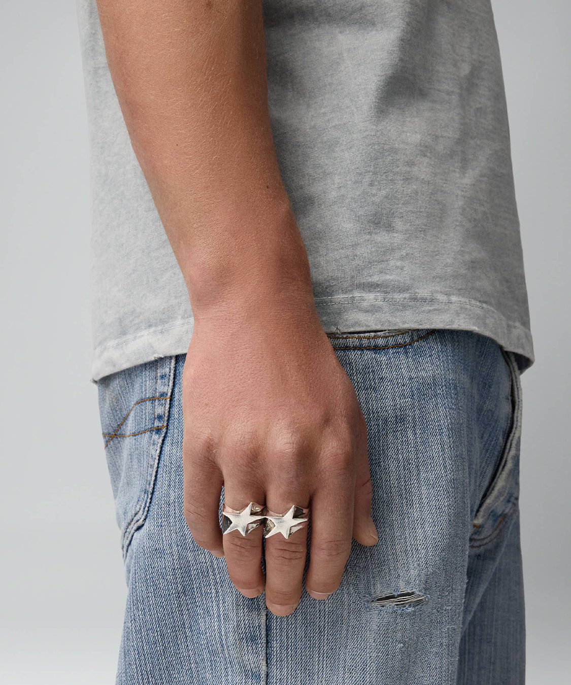 Anello Superstar Knuckle TWOJEYS Unisex - Argento