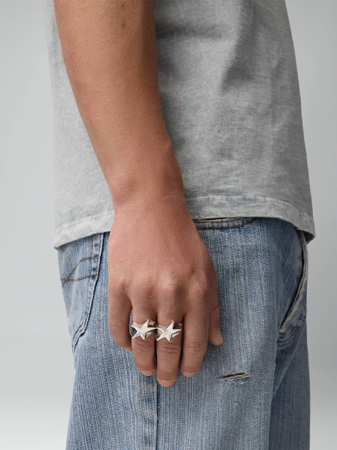 Anello Superstar Knuckle TWOJEYS Unisex - Argento